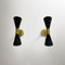 Italian Wall Sconces in Brass and Aluminium, 1950s, Set of 2, Image 3
