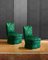 Sillones de tela verde Tony Duquette, años 80. Juego de 2, Imagen 1