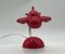 Red Ceramic Table Lamp, Italy, 1980s 2