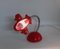 Lampada da tavolo in ceramica rossa, Italia, anni '80, Immagine 3