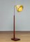 Swedish Floor Lamp with Pine Base and Polyester Ribbon Wrapped Shade, 1940s 9