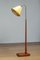 Swedish Floor Lamp with Pine Base and Polyester Ribbon Wrapped Shade, 1940s 1