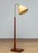 Swedish Floor Lamp with Pine Base and Polyester Ribbon Wrapped Shade, 1940s 6