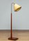 Swedish Floor Lamp with Pine Base and Polyester Ribbon Wrapped Shade, 1940s, Image 6