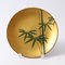 Vintage Japanese Hand-Painted Gilt Lacquer Plates, 1940s, Set of 5, Image 5