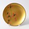 Vintage Japanese Hand-Painted Gilt Lacquer Plates, 1940s, Set of 5 3