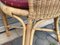 Butacas de ratán y bambú con cojines, años 70. Juego de 2, Imagen 23