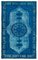 Anatolischer Handgeknüpfter Overdyed Teppich aus Blauer Wolle, 1980er 1