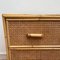 Mid-Century Bamboo and Rattan Cane Chest of Drawers, 1950s 5