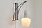 Modernist Wall Sconce in Wire Metal and Glass 5