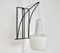 Modernist Wall Sconce in Wire Metal and Glass 10