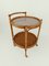 Chariot de Bar Rond Vintage en Bambou et Rotin, 1960s 1