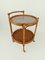 Vintage Round Serving Bar Cart in Bamboo and Rattan, 1960s, Image 1
