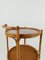 Vintage Round Serving Bar Cart in Bamboo and Rattan, 1960s 3