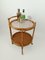 Chariot de Bar Rond Vintage en Bambou et Rotin, 1960s 7