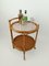 Vintage Round Serving Bar Cart in Bamboo and Rattan, 1960s 7