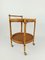 Vintage Round Serving Bar Cart in Bamboo and Rattan, 1960s 17