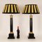 Vintage French Napoleonic Lamps in Black Marble and Gold Gilded Bronze, 1980s, Set of 2 9