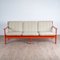 Orangefarbenes 3-Sitzer Sofa, Italien, 1970er 1