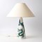 Lampada da tavolo Mid-Century in porcellana verde di Alka Kunst, anni '60, Immagine 1