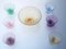 Schwedisches Dessertschalen-Set aus pastellfarbenem Glas, 7 4