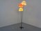 Italian Glass Fiber & Brass Floor Lamp, 1950s 6