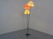 Italian Glass Fiber & Brass Floor Lamp, 1950s, Image 6