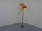 Italian Glass Fiber & Brass Floor Lamp, 1950s 5