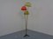 Italian Glass Fiber & Brass Floor Lamp, 1950s, Image 1