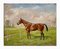 Auguste Vimar, Horse in the Meadow, 1800s, Oil 1