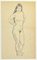 Mino Maccari, Nude, Pencil Drawing, 1960s 1