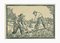 Augusto Monari, Peasants, Woodcut Print, Early 20th Century, Image 1