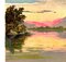 Mario Sportelli, Sunrise on the Lake, Original Lithographie, 1970er 2