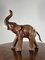 Vintage Elefantenfigur aus Leder 1