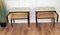 Italienische Mid-Century Nachttische aus Holz & Messing, 1950er, 2er Set 6