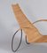 Modernist Wrought Iron & Wicker Lounge Chair with Arms and Footrest, 1930s 10