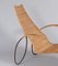 Modernist Wrought Iron & Wicker Lounge Chair with Arms and Footrest, 1930s, Image 10