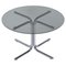 Italian Chrome and Smoked Glass Round Coffee Table in the style of Giotto Stoppino, 1970s 1