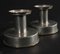 Candleholders in Pewter with Brass Border by Thorild Knutsson, 1940s, Set of 2 3