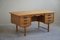 Vintage Danish Freestanding Desk in Oak, 1950s 19