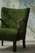 Mid-Century Modern Danish Easy Chair in Beech and Green Fabric, 1940 3