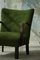Mid-Century Modern Danish Easy Chair in Beech and Green Fabric, 1940, Image 3