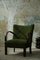 Mid-Century Modern Danish Easy Chair in Beech and Green Fabric, 1940 2