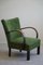 Mid-Century Modern Danish Easy Chair in Beech and Green Fabric, 1940 11
