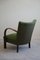 Mid-Century Modern Danish Easy Chair in Beech and Green Fabric, 1940 7