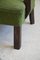 Mid-Century Modern Danish Easy Chair in Beech and Green Fabric, 1940 13