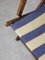 Silla de playa italiana vintage plegable de madera y tela, años 80, Imagen 10