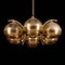 Swedish Six-Arms Chandelier in Brass, 1970s, Image 4