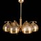 Swedish Six-Arms Chandelier in Brass, 1970s, Image 5