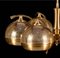 Swedish Six-Arms Chandelier in Brass, 1970s 2